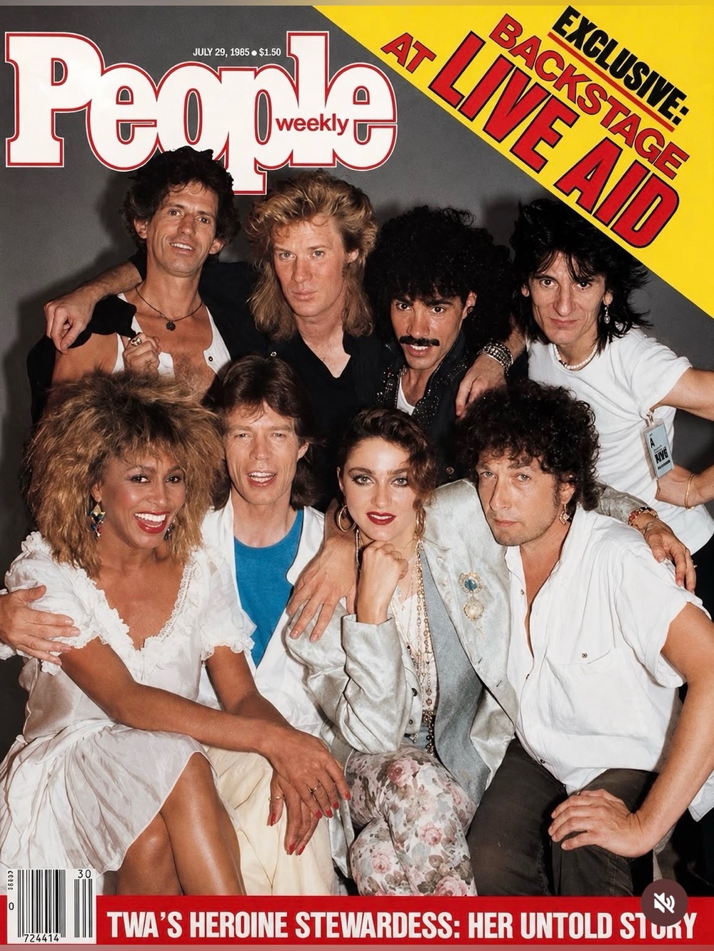 VINTAGE 1985 PEOPLE MAGAZINE - LIVE AID